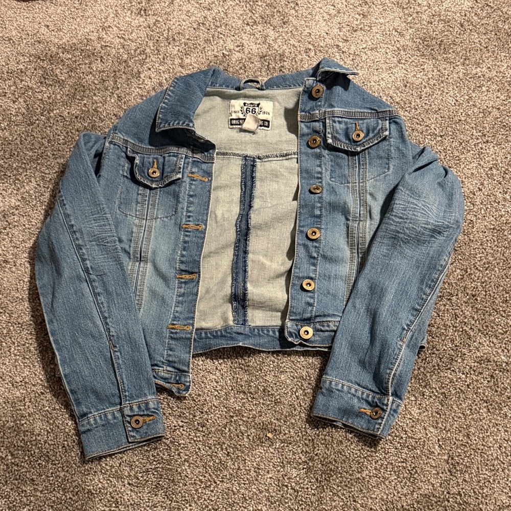 Denim Jacket with Button Details